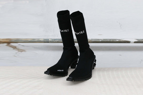 untitlab black socks high heels AW1210903